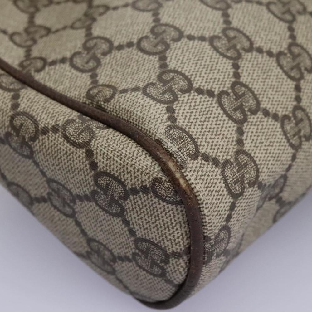 GUCCI GG Supreme Web Sherry Line Clutch Bag PVC Beige Red Green Auth th5590 - Picture 12 of 16